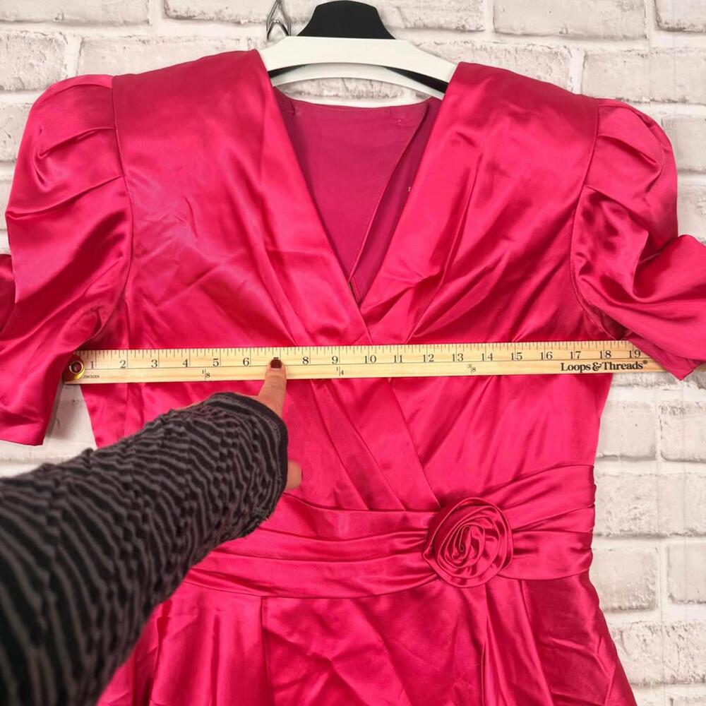 Nu-Mode Vintage Evening Dress 1960's Canada Pink Retro Hollywood Women's 15/16 - Picture 6 of 9